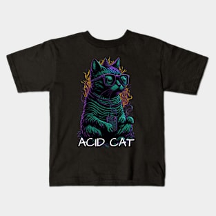 Techno T-Shirt - Techno Organism - Catsondrugs.com - Techno, rave, edm, festival, techno, trippy, music, 90s rave, psychedelic, party, trance, rave music, rave krispies, rave flyer Kids T-Shirt